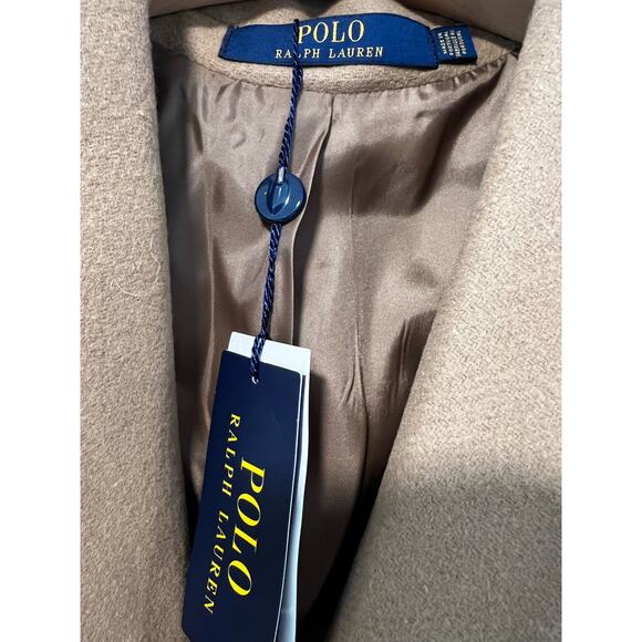 NWT Polo Ralph Lauren Hab Camel Wool Trench Coat Size 40R - Picture 8 of 13